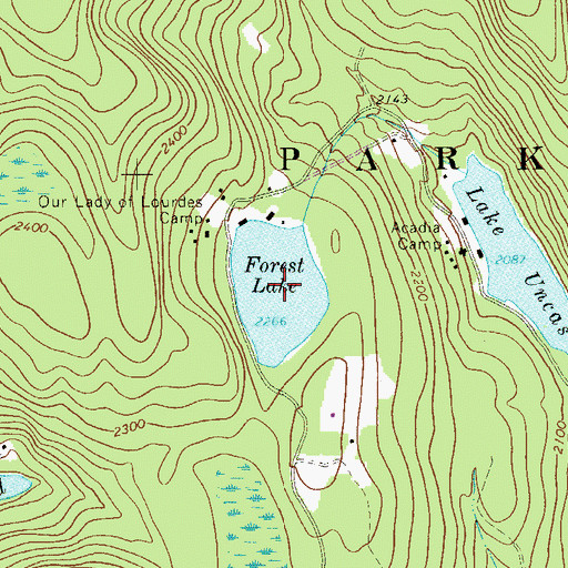 Topographic Map of Forest Lake, NY