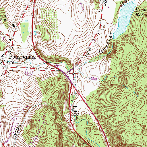 Topographic Map of Gardner Hollow Brook, NY