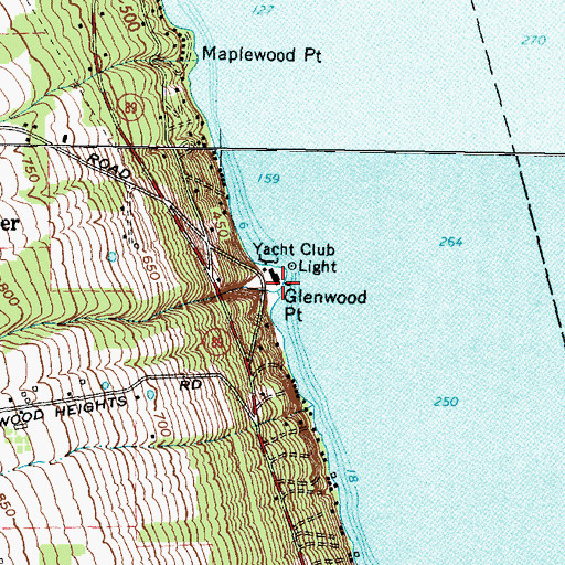 Topographic Map of Glenwood Creek, NY