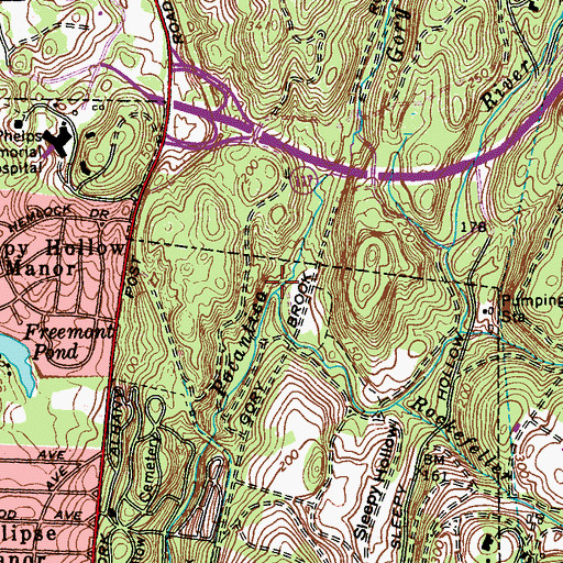 Topographic Map of Gory Brook, NY