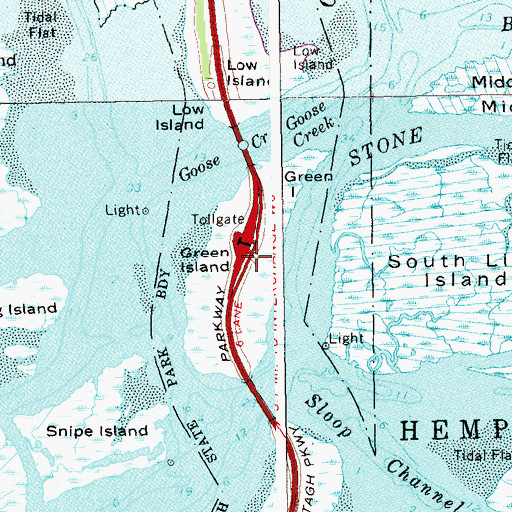 Topographic Map of Green Island, NY