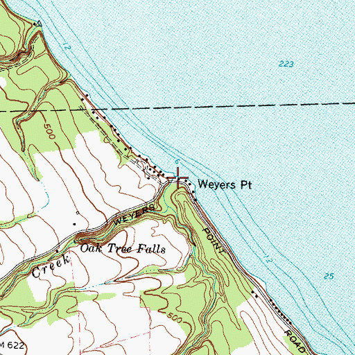 Topographic Map of Groves Creek, NY
