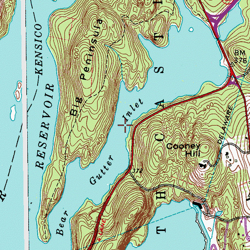 Topographic Map of Bear Gutter Inlet, NY