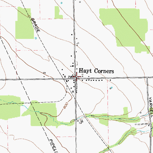 Topographic Map of Hayt Corners, NY