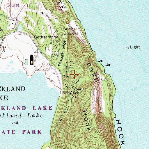 Topographic Map of Hook Mountain State Park, NY