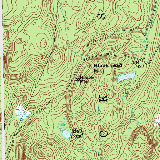Topographic Map of Hooper Mine, NY