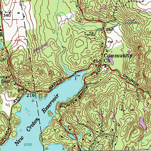Topographic Map of Hunter Brook, NY