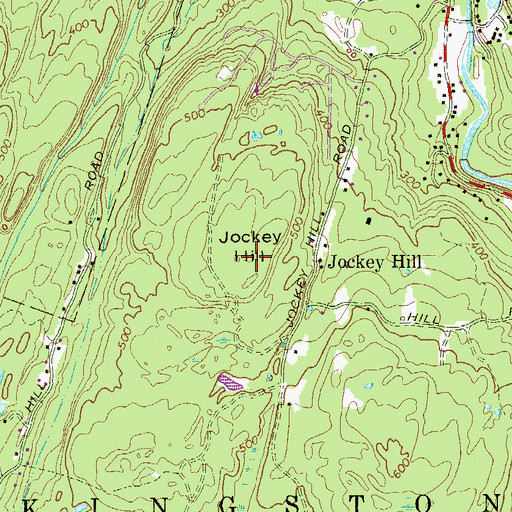 Topographic Map of Jockey Hill, NY