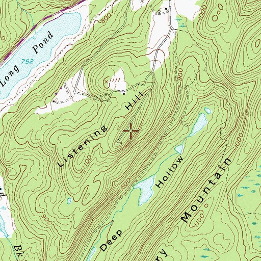 Topographic Map of Listening Hill, NY