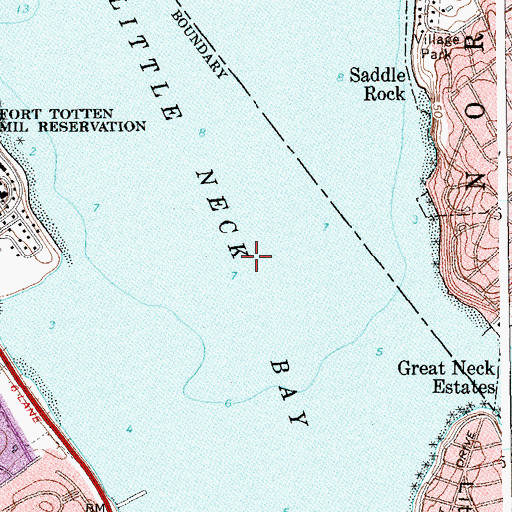 Topographic Map of Little Neck Bay, NY