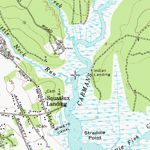Topographic Map of Little Neck Run, NY