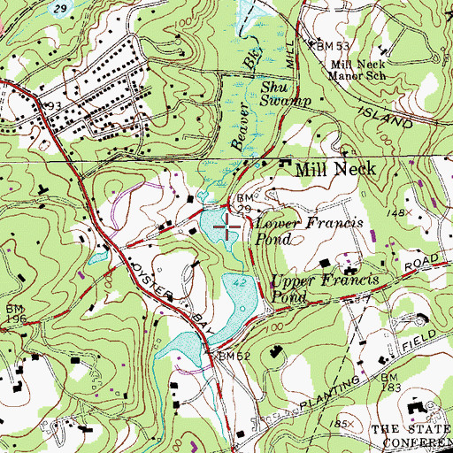 Topographic Map of Lower Francis Pond, NY