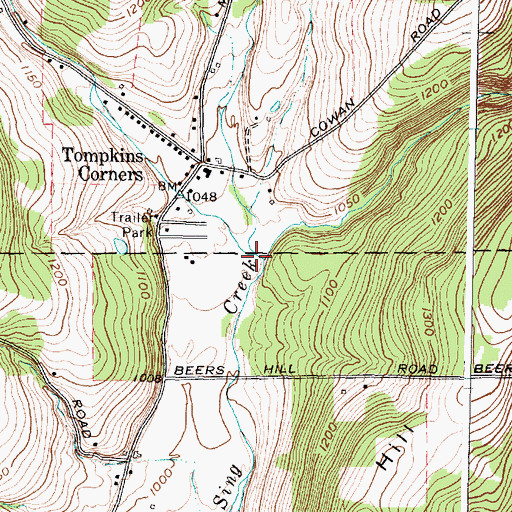 Topographic Map of Madison Creek, NY