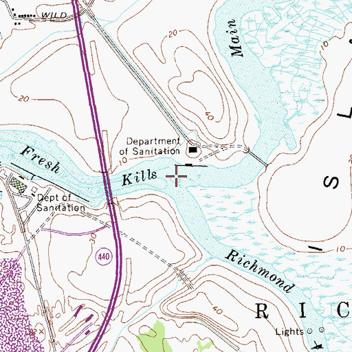 Topographic Map of Main Creek, NY
