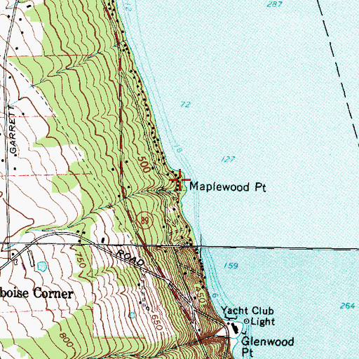 Topographic Map of Maplewood Point, NY