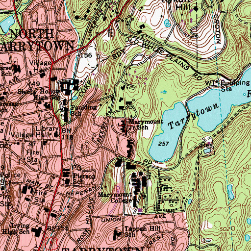 Topographic Map of Marymount Junior School, NY