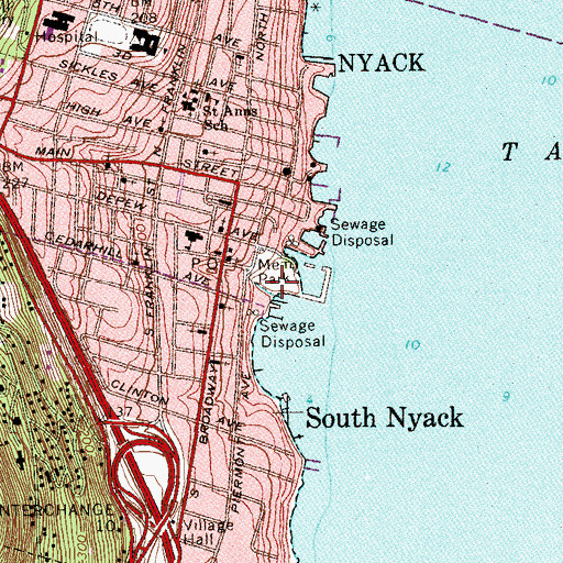 Topographic Map of Memorial Park, NY