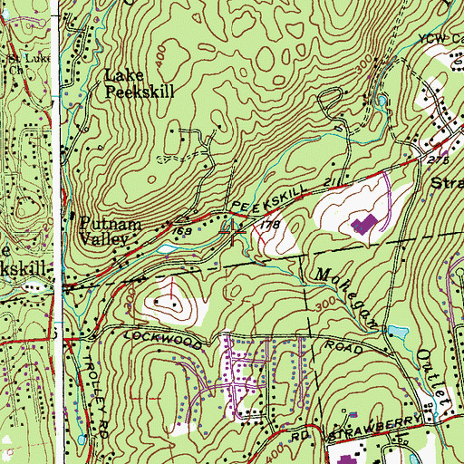 Topographic Map of Mohegan Outlet, NY