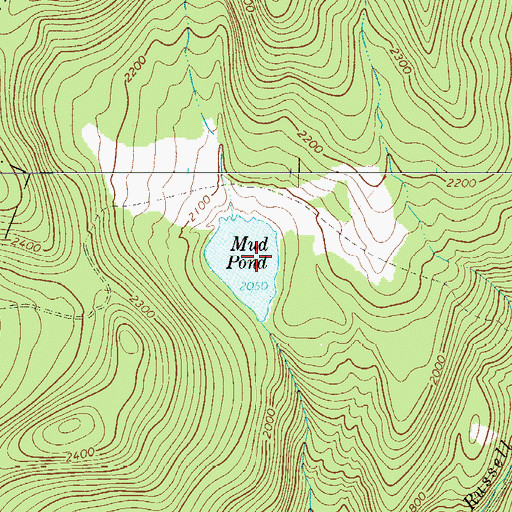 Topographic Map of Mud Pond, NY