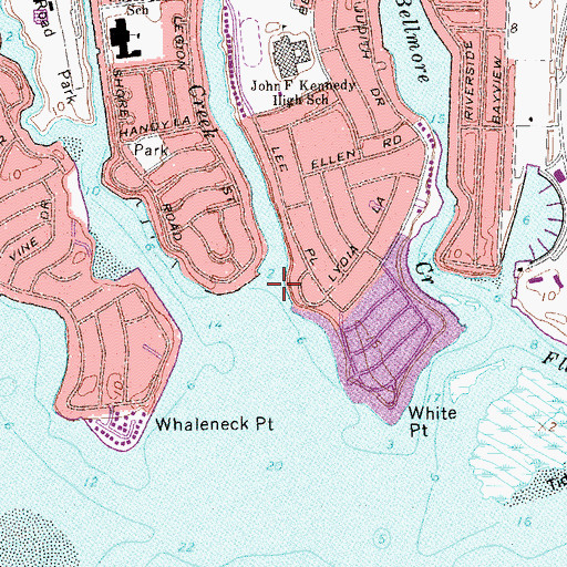 Topographic Map of Newbridge Creek, NY