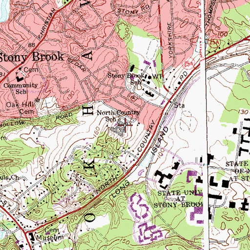 Topographic Map of North Country School, NY