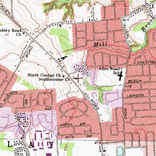 Topographic Map of Northminster Presbyterian Church, NY