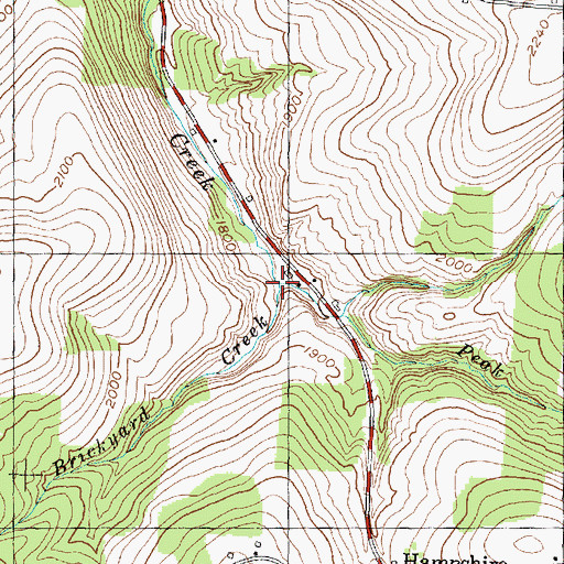 Topographic Map of Peak Creek, NY