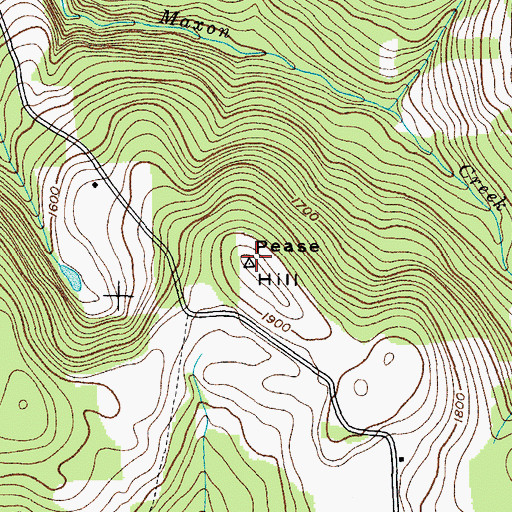Topographic Map of Pease Hill, NY