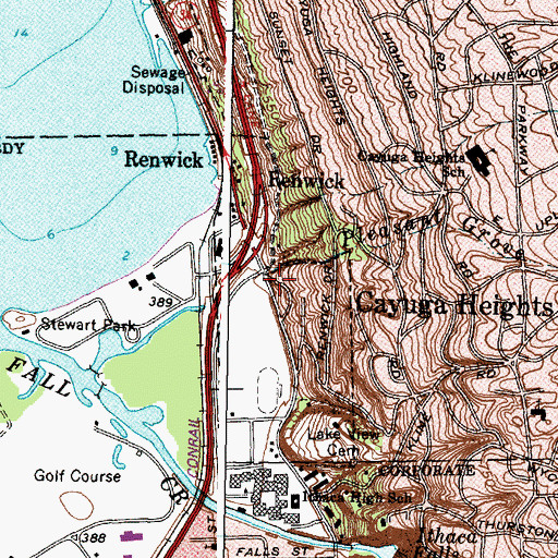 Topographic Map of Pleasant Grove Brook, NY