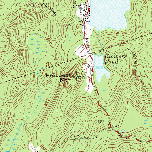 Topographic Map of Prospect Mountain, NY