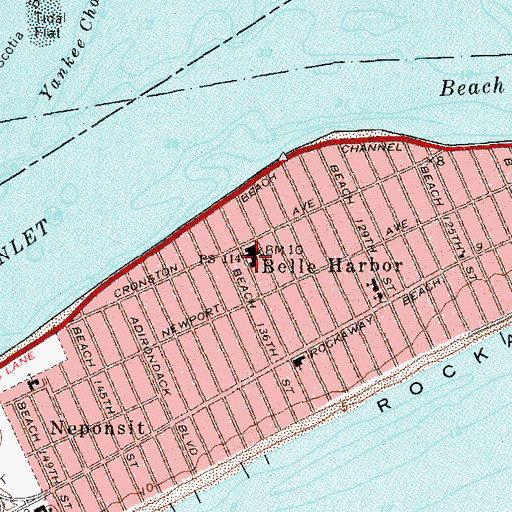 Topographic Map of Public School 114, NY