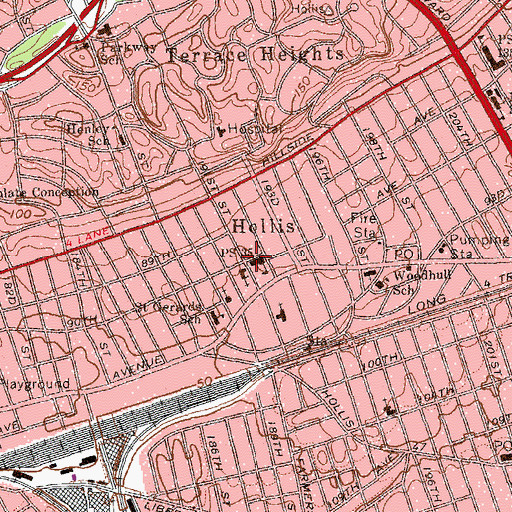 Topographic Map of Public School 35, NY