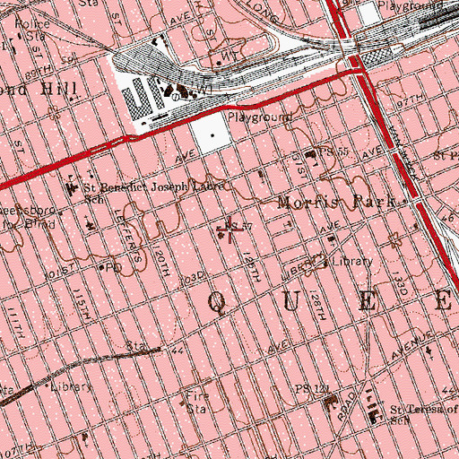 Topographic Map of Primary School 161, NY