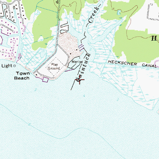 Topographic Map of Quintuck Creek, NY