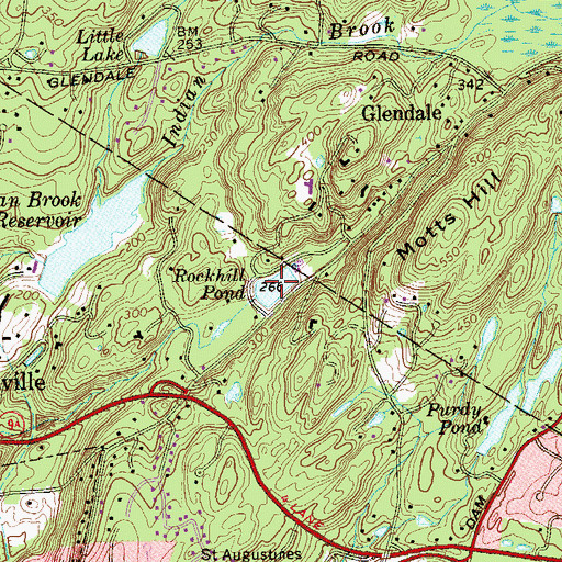 Topographic Map of Rockhill Pond, NY