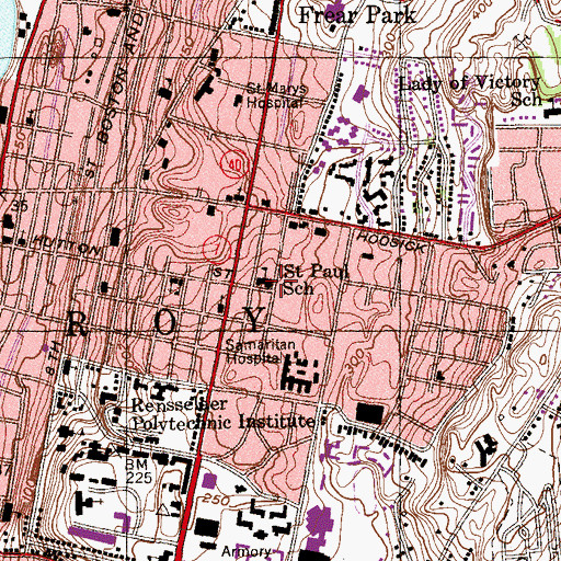 Topographic Map of Public School Number 17, NY