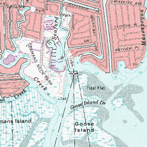 Topographic Map of Seafood Creek, NY