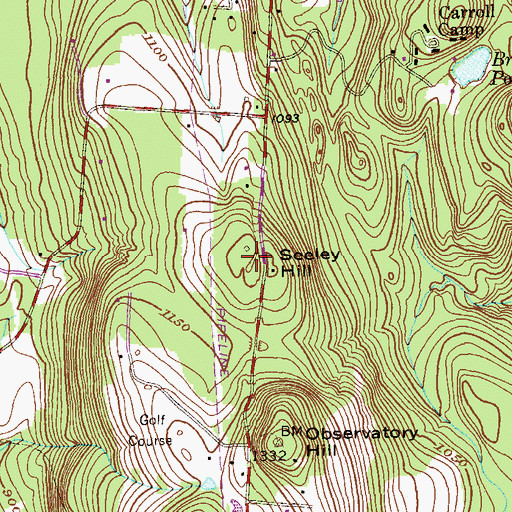 Topographic Map of Seeley Hill, NY