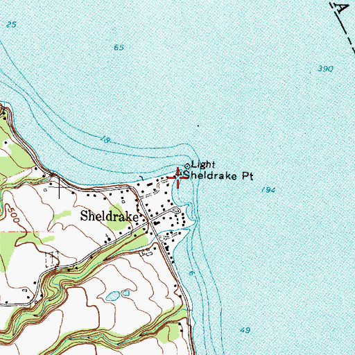 Topographic Map of Sheldrake Point, NY