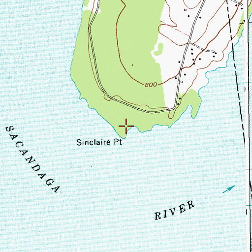 Topographic Map of Sinclaire Point, NY