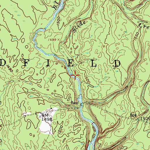 Topographic Map of Slide Creek, NY