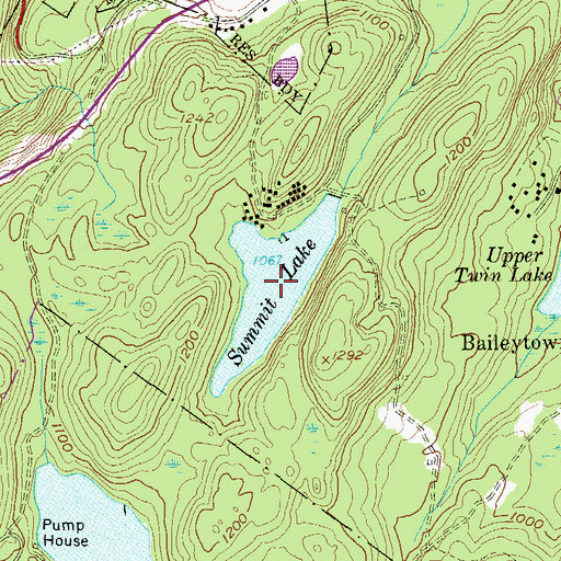 Topographic Map of Summit Lake, NY