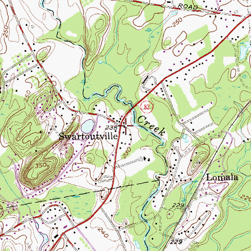 Topographic Map of Swartoutville, NY