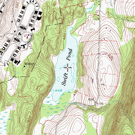 Topographic Map of Swift Pond, NY