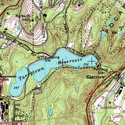 Topographic Map of Tarrytown Reservoir, NY
