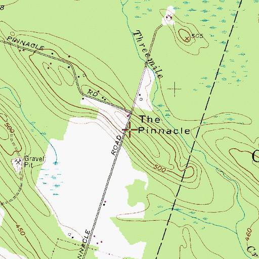 Topographic Map of The Pinnacle, NY
