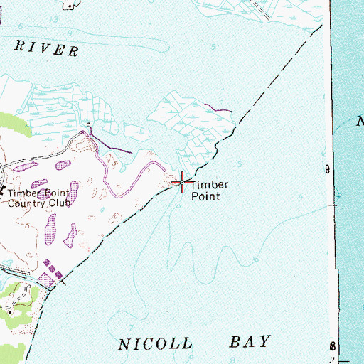 Topographic Map of Timber Point, NY