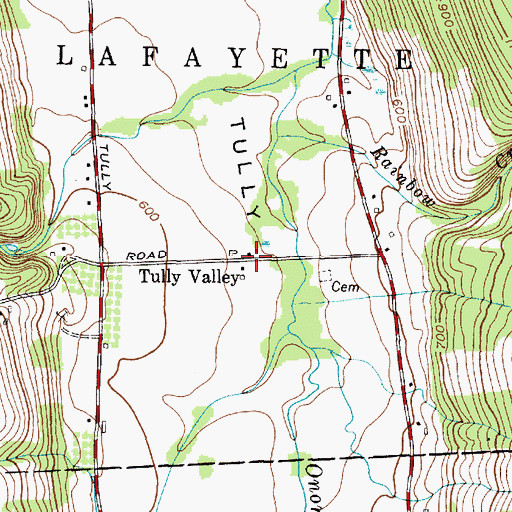 Topographic Map of Tully Valley, NY