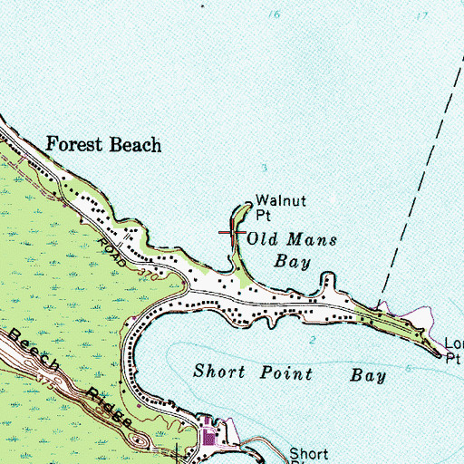 Topographic Map of Walnut Point, NY