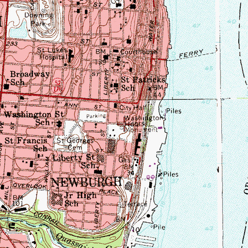 Topographic Map of Washington Headquarters Monument, NY